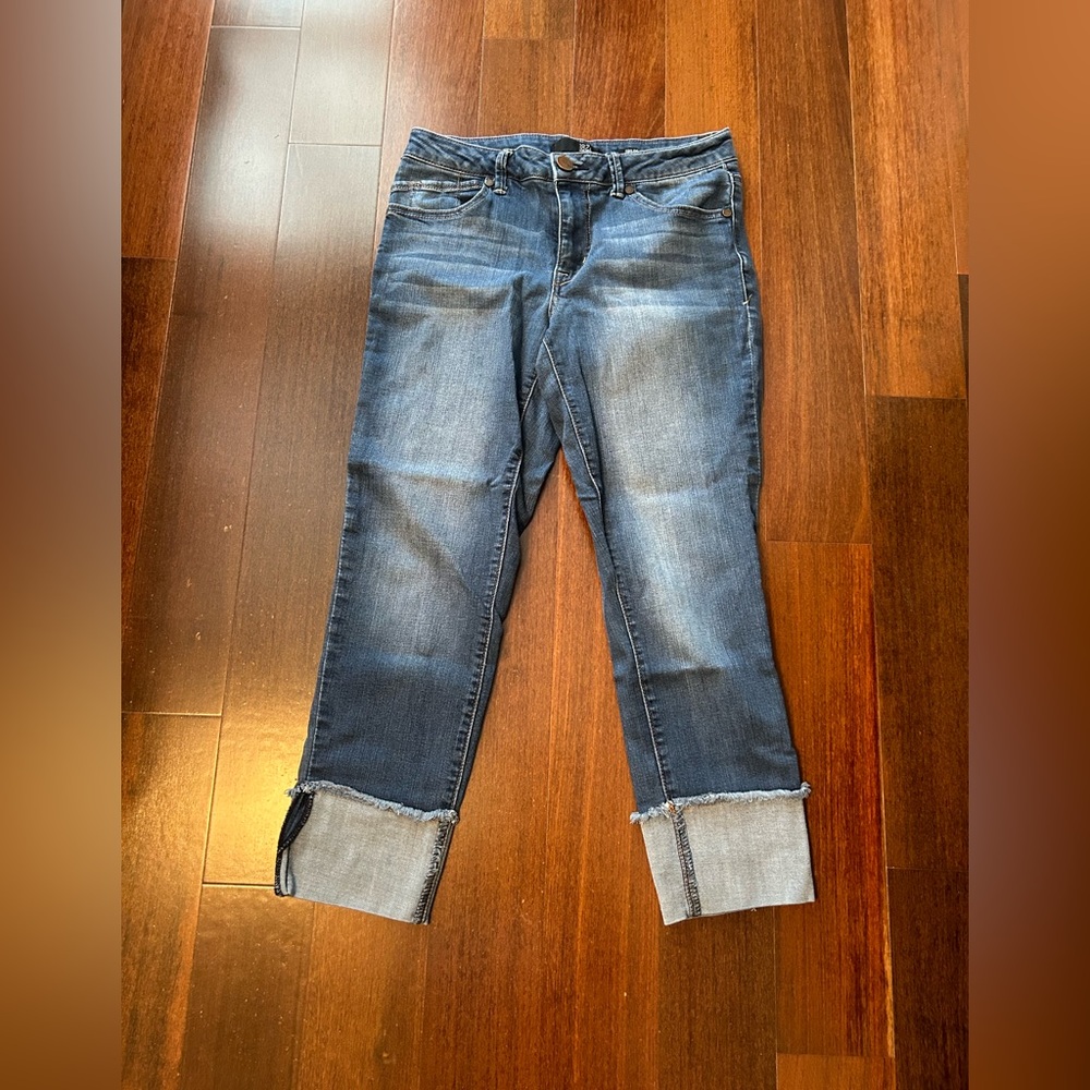 1822 Denim Taylor Womens Jeans Capris Pant Size 6 Big Cuff Stretch